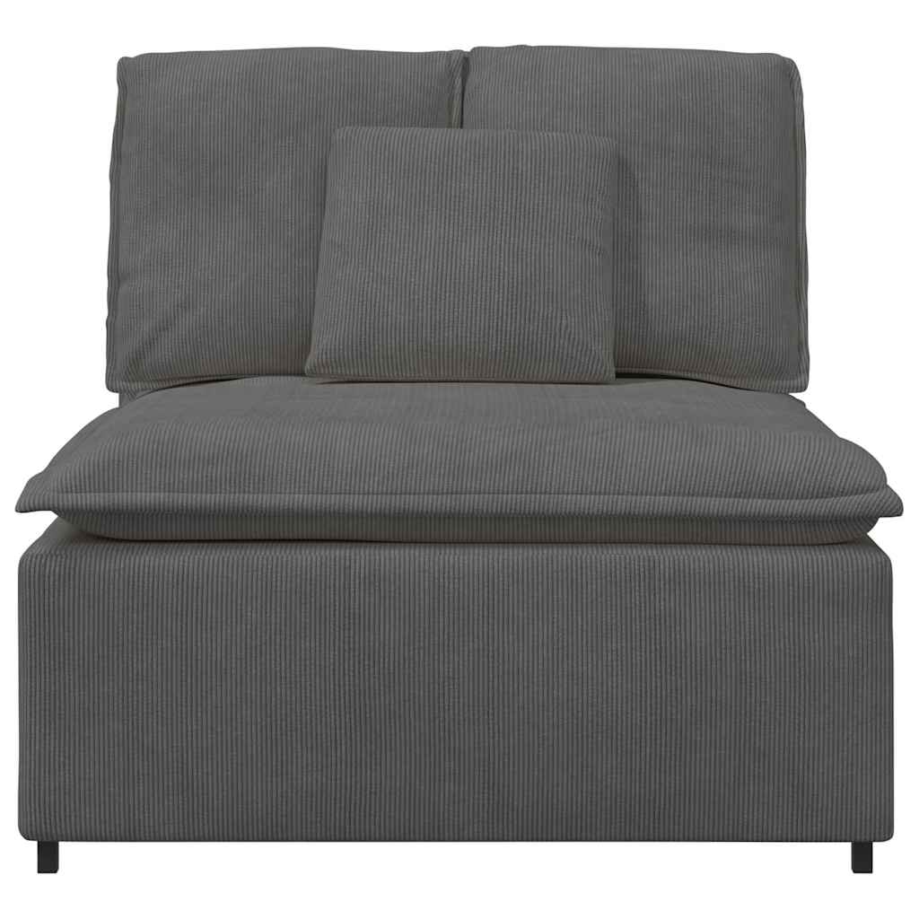 Modulares Sofa Mittelmodul mit Kissen Dunkelgrau 100 cm