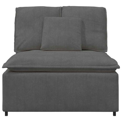 Modulares Sofa Mittelmodul mit Kissen Dunkelgrau 100 cm