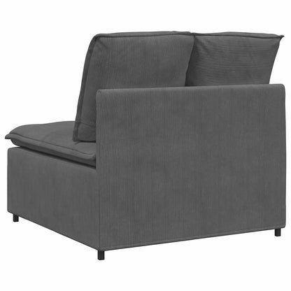 Modulares Sofa Mittelmodul mit Kissen Dunkelgrau 100 cm