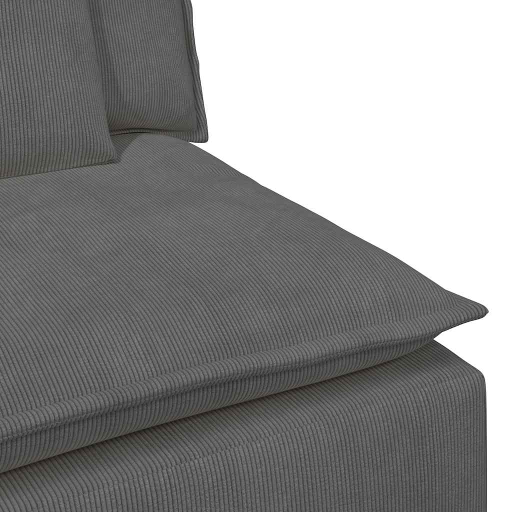 Modulares Sofa Mittelmodul mit Kissen Dunkelgrau 100 cm