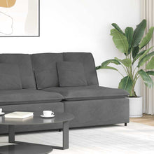 Modulares Sofa Mittelmodul mit Kissen Dunkelgrau 100 cm