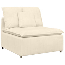 Modulares Sofa Mittelmodul mit Kissen Creme 100 cm
