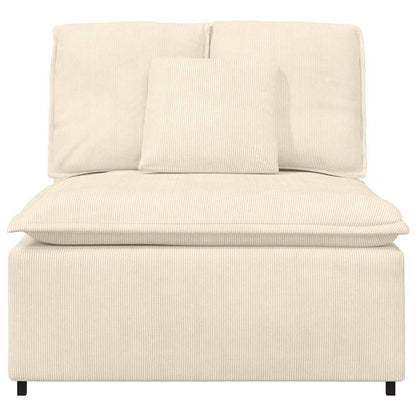 Modulares Sofa Mittelmodul mit Kissen Creme 100 cm