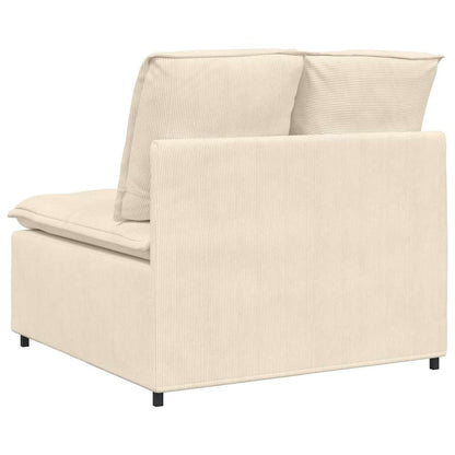Modulares Sofa Mittelmodul mit Kissen Creme 100 cm