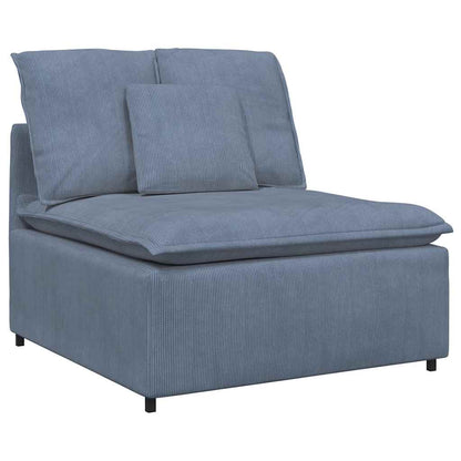 Modulares Sofa Mittelmodul mit Kissen Blau 100 cm