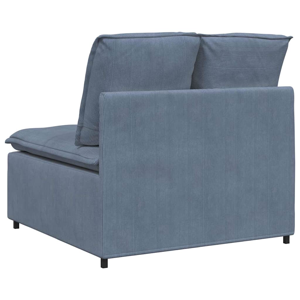 Modulares Sofa Mittelmodul mit Kissen Blau 100 cm