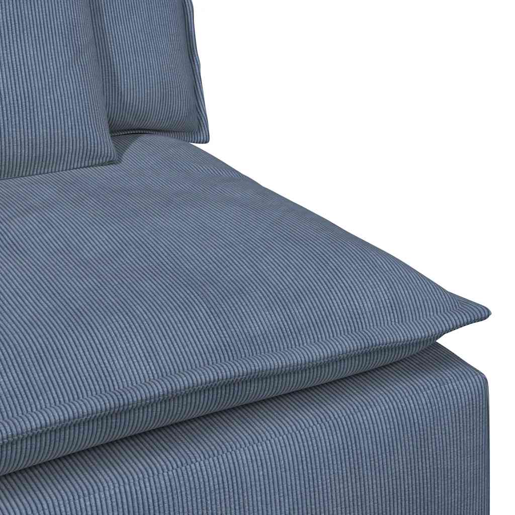Modulares Sofa Mittelmodul mit Kissen Blau 100 cm