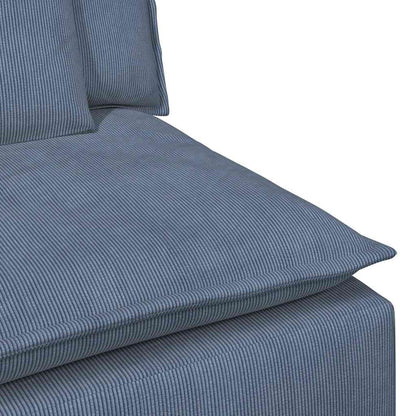 Modulares Sofa Mittelmodul mit Kissen Blau 100 cm