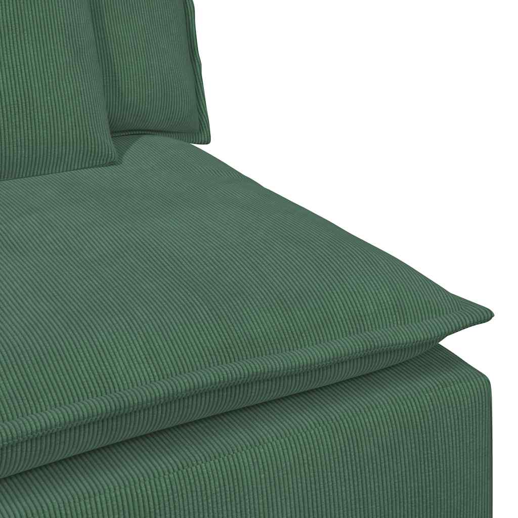 Modulares Sofa Mittelmodul mit Kissen Dunkelgrün 100 cm