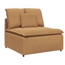 Modulares Sofa Mittelmodul mit Kissen Beige 100 cm