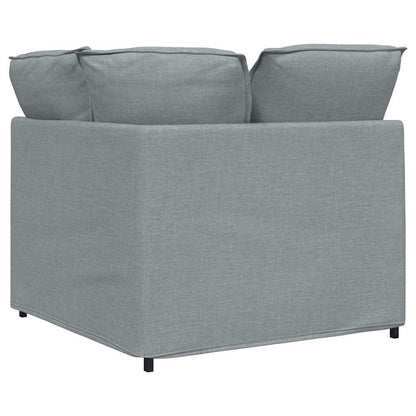 Modulares Sofa Eckmodul mit Kissen Hellgrau 100 cm