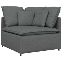 Modulares Sofa Eckmodul mit Kissen Dunkelgrau 100 cm