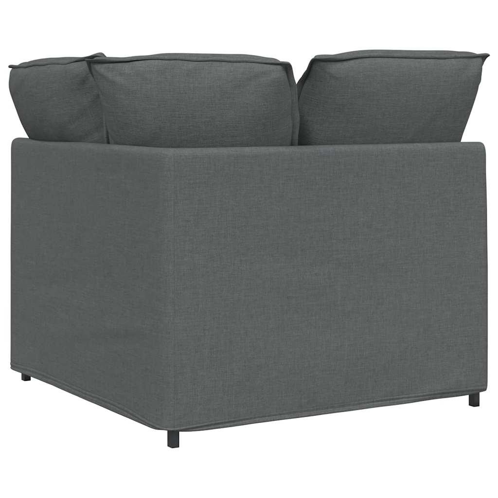 Modulares Sofa Eckmodul mit Kissen Dunkelgrau 100 cm