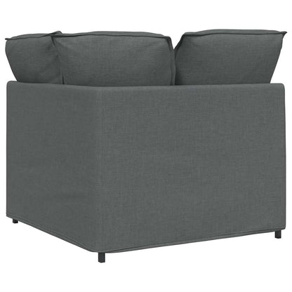 Modulares Sofa Eckmodul mit Kissen Dunkelgrau 100 cm
