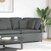 Modulares Sofa Eckmodul mit Kissen Dunkelgrau 100 cm