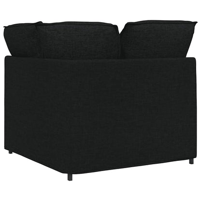 Modulares Sofa Eckmodul mit Kissen Schwarz 100 cm