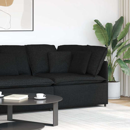 Modulares Sofa Eckmodul mit Kissen Schwarz 100 cm