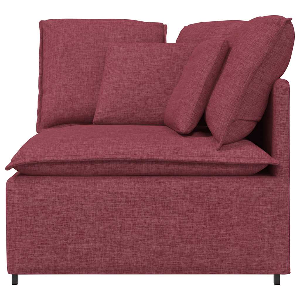 Modulares Sofa Eckmodul mit Kissen Weinrot 100 cm