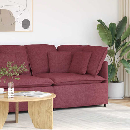 Modulares Sofa Eckmodul mit Kissen Weinrot 100 cm