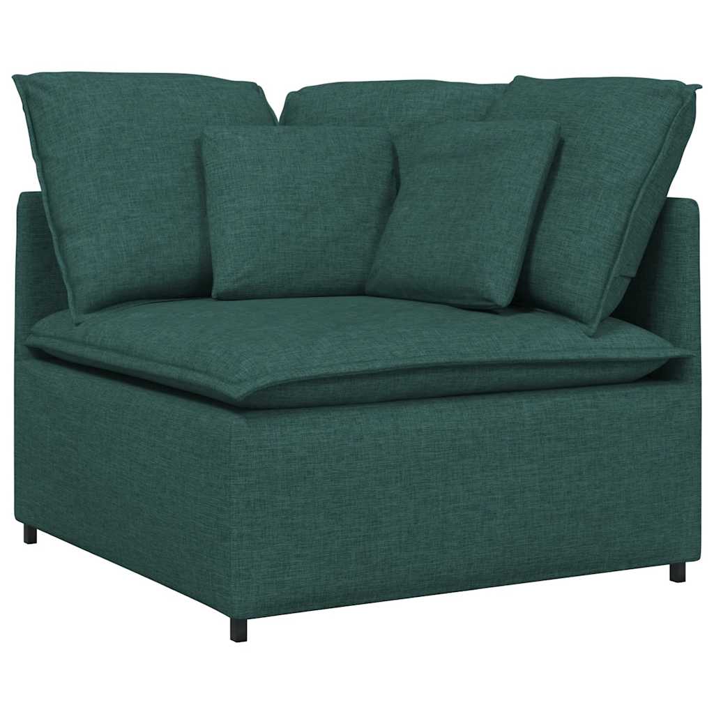 Modulares Sofa Eckmodul mit Kissen Dunkelgrün 100 cm
