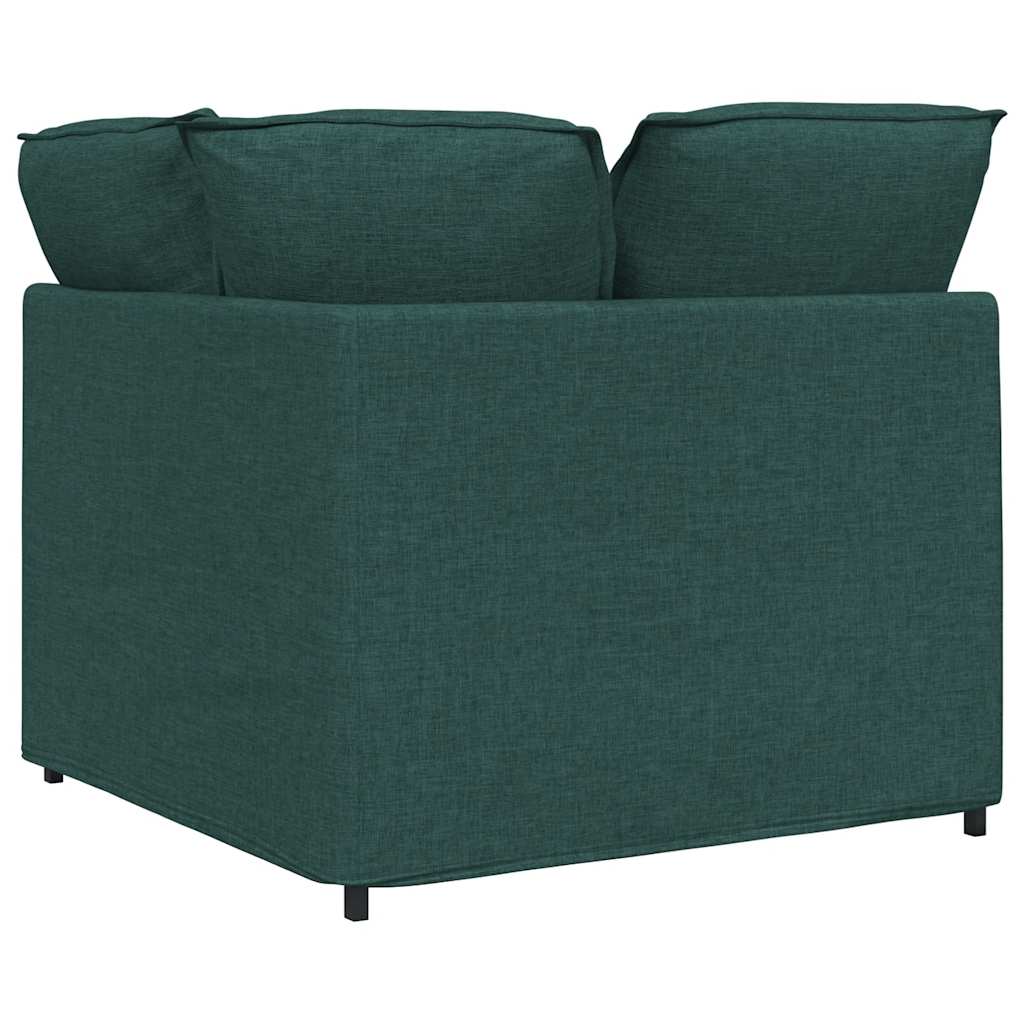 Modulares Sofa Eckmodul mit Kissen Dunkelgrün 100 cm