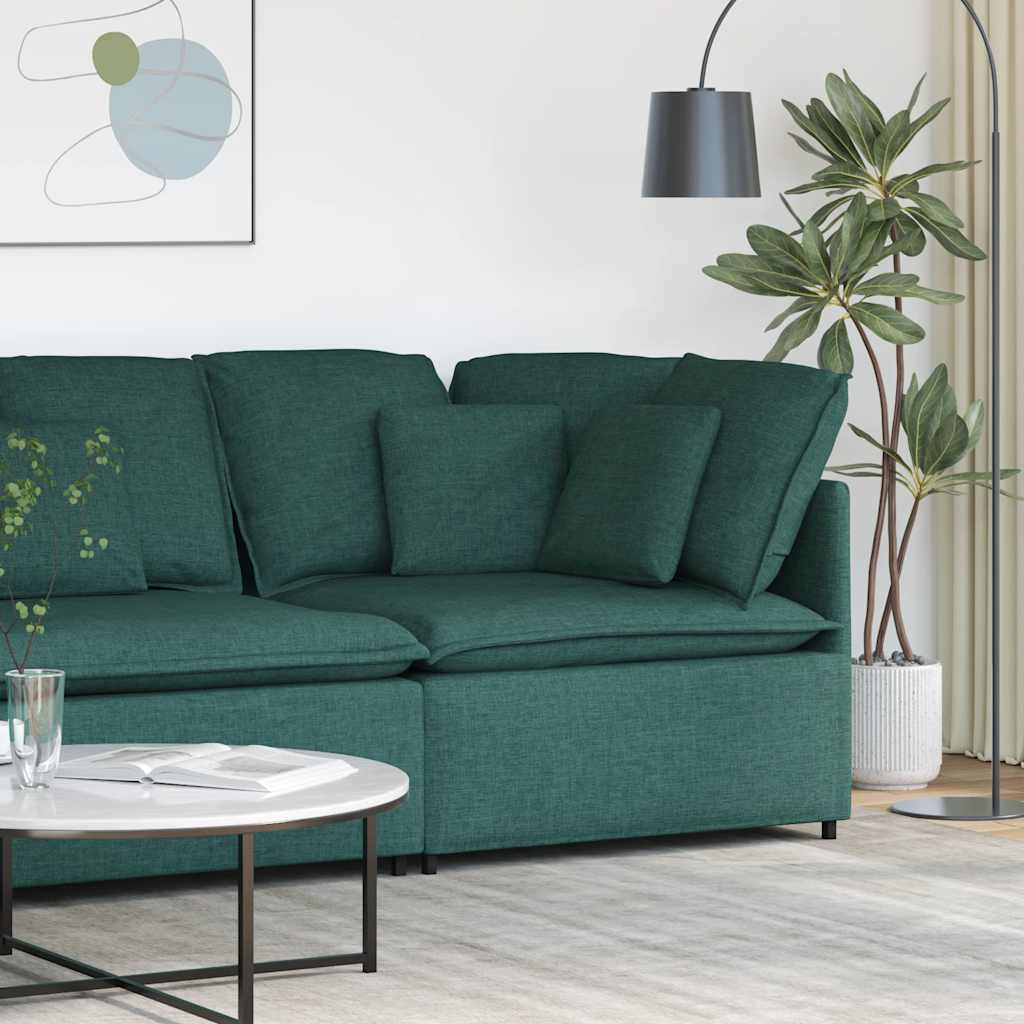 Modulares Sofa Eckmodul mit Kissen Dunkelgrün 100 cm