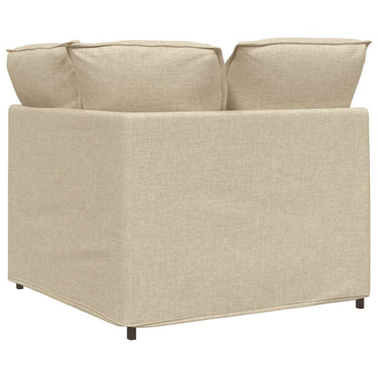 Modulares Sofa Eckmodul mit Kissen Creme 100 cm