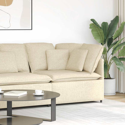 Modulares Sofa Eckmodul mit Kissen Creme 100 cm