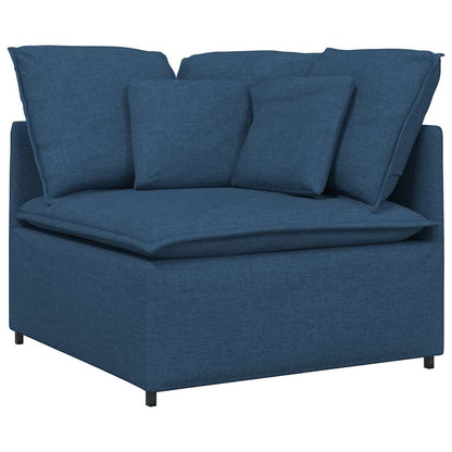 Modulares Sofa Eckmodul mit Kissen Blau 100 cm