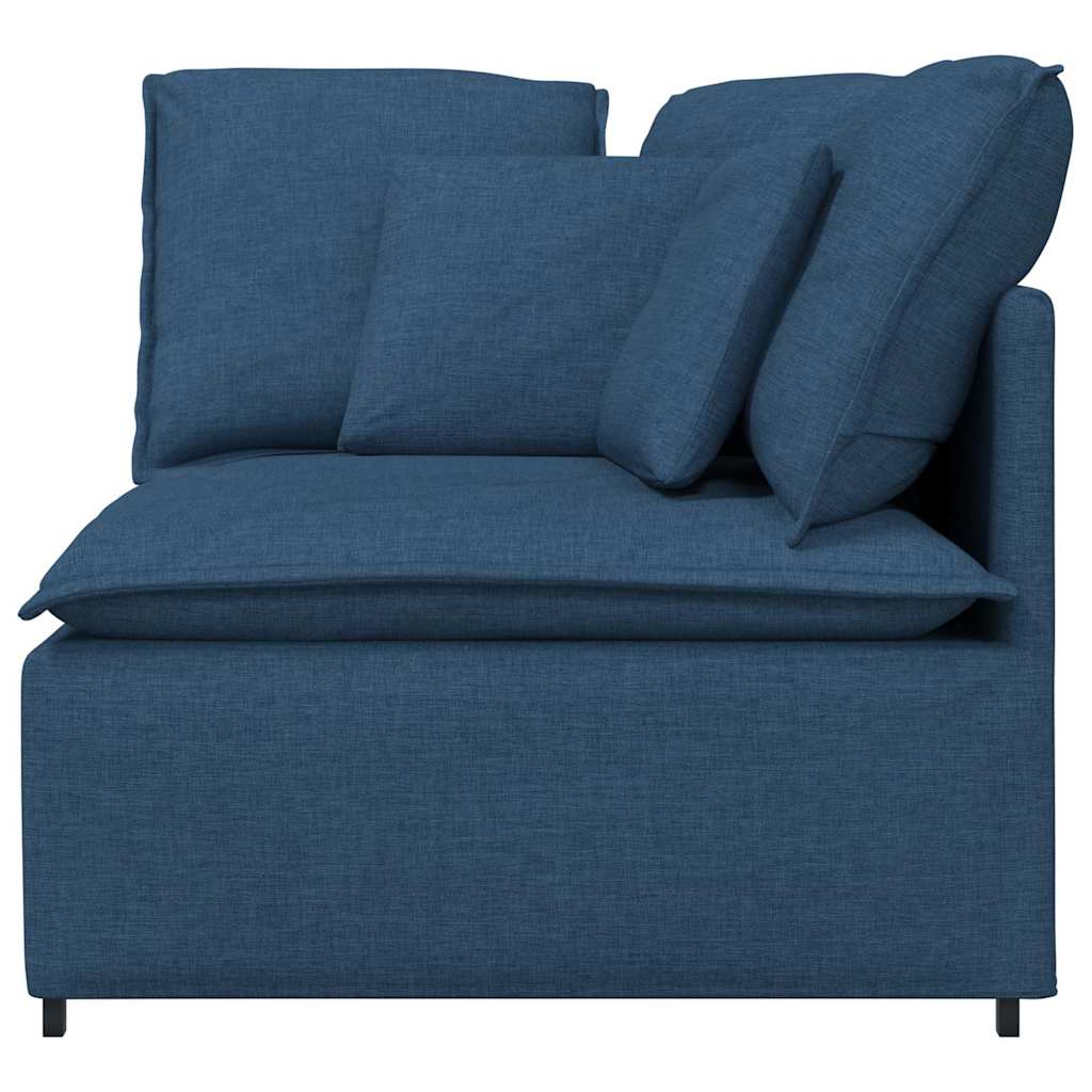 Modulares Sofa Eckmodul mit Kissen Blau 100 cm