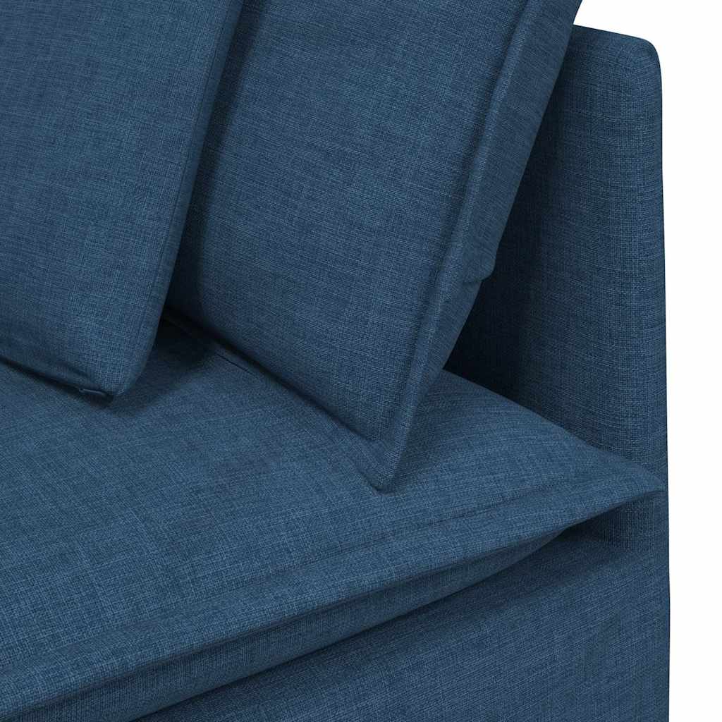 Modulares Sofa Eckmodul mit Kissen Blau 100 cm