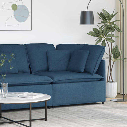 Modulares Sofa Eckmodul mit Kissen Blau 100 cm