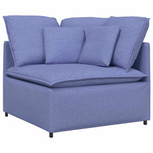 Modulares Sofa Eckmodul mit Kissen Jeansblau 100 cm