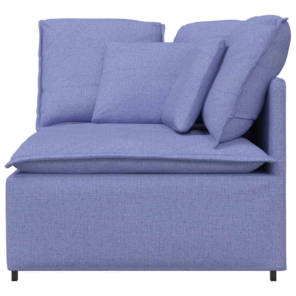 Modulares Sofa Eckmodul mit Kissen Jeansblau 100 cm