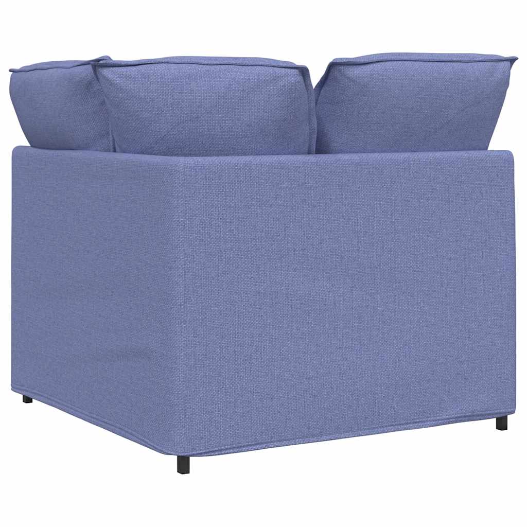 Modulares Sofa Eckmodul mit Kissen Jeansblau 100 cm