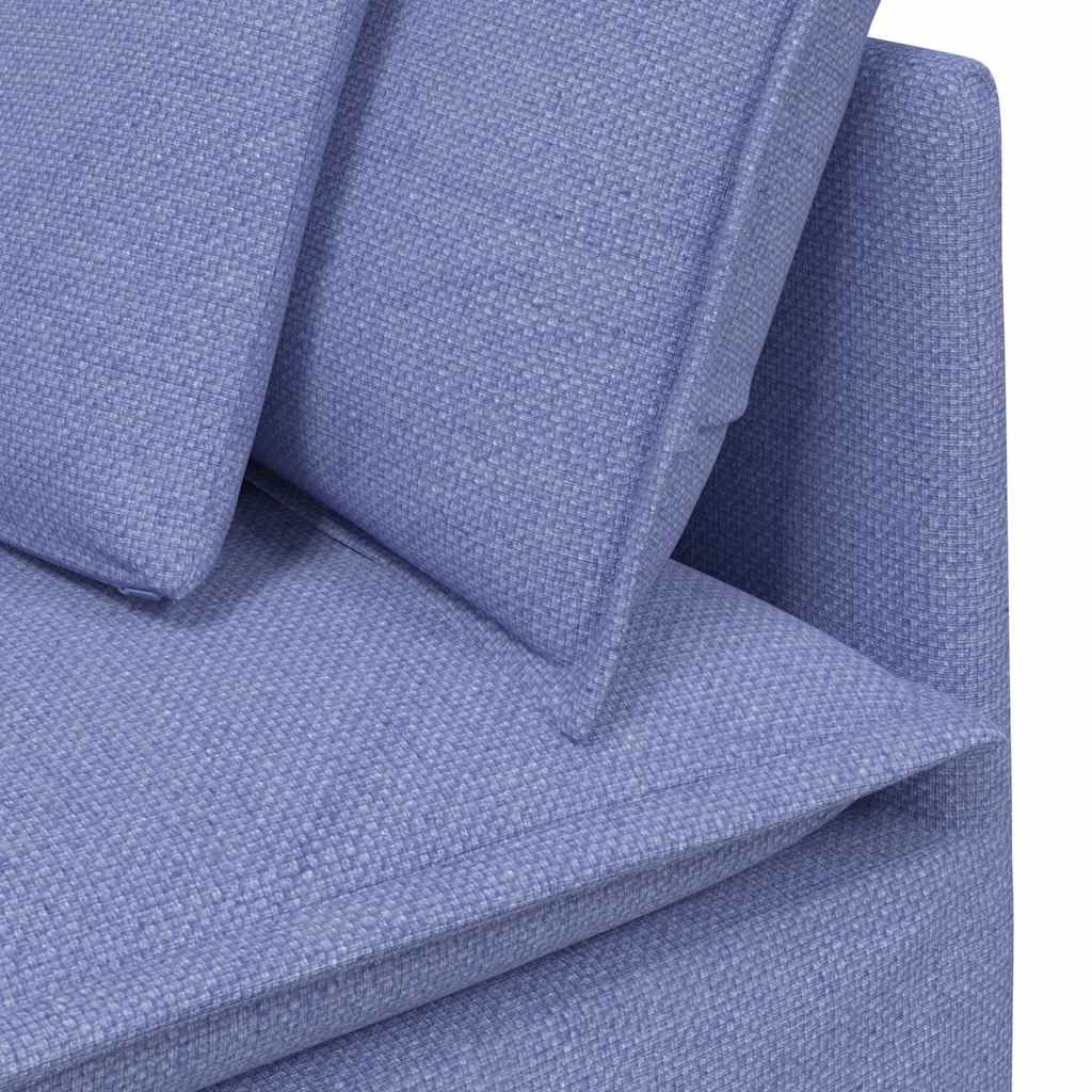 Modulares Sofa Eckmodul mit Kissen Jeansblau 100 cm