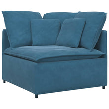 Modulares Sofa Eckmodul mit Kissen Blau 100 cm