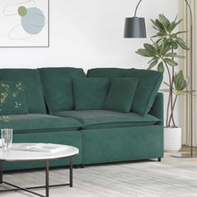 Modulares Sofa Eckmodul mit Kissen Dunkelgrün 100 cm