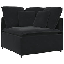 Modulares Sofa Eckmodul mit Kissen Schwarz 100 cm