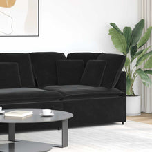 Modulares Sofa Eckmodul mit Kissen Schwarz 100 cm