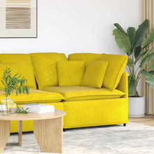 Modulares Sofa Eckmodul mit Kissen Gelb 100 cm