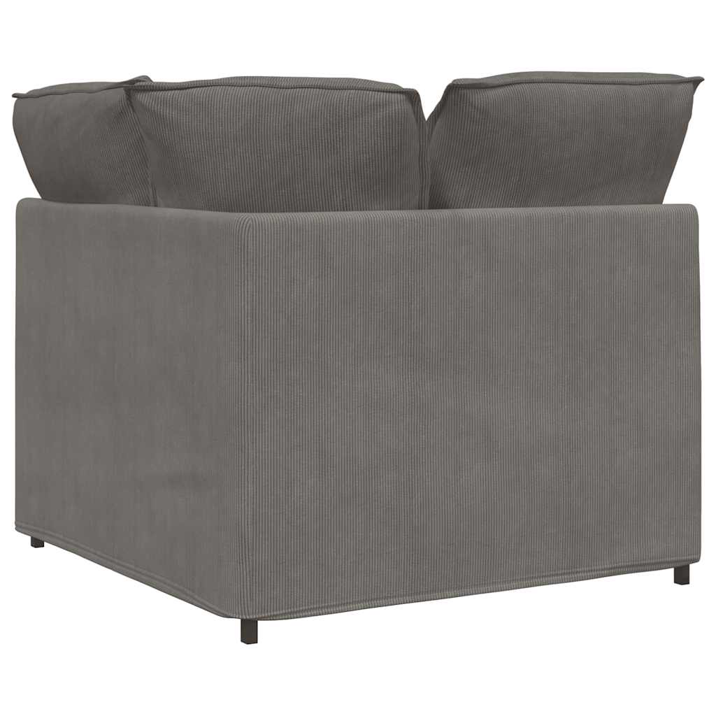Modulares Sofa Eckmodul mit Kissen Hellgrau 100 cm