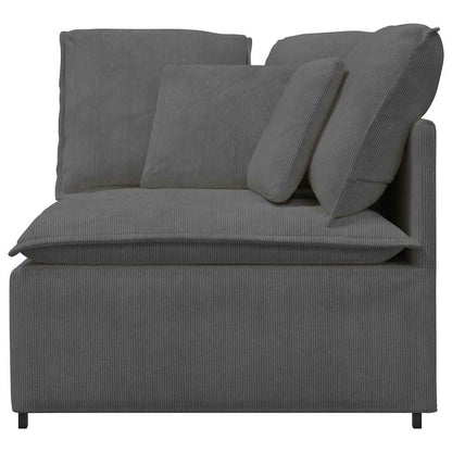 Modulares Sofa Eckmodul mit Kissen Dunkelgrau 100 cm