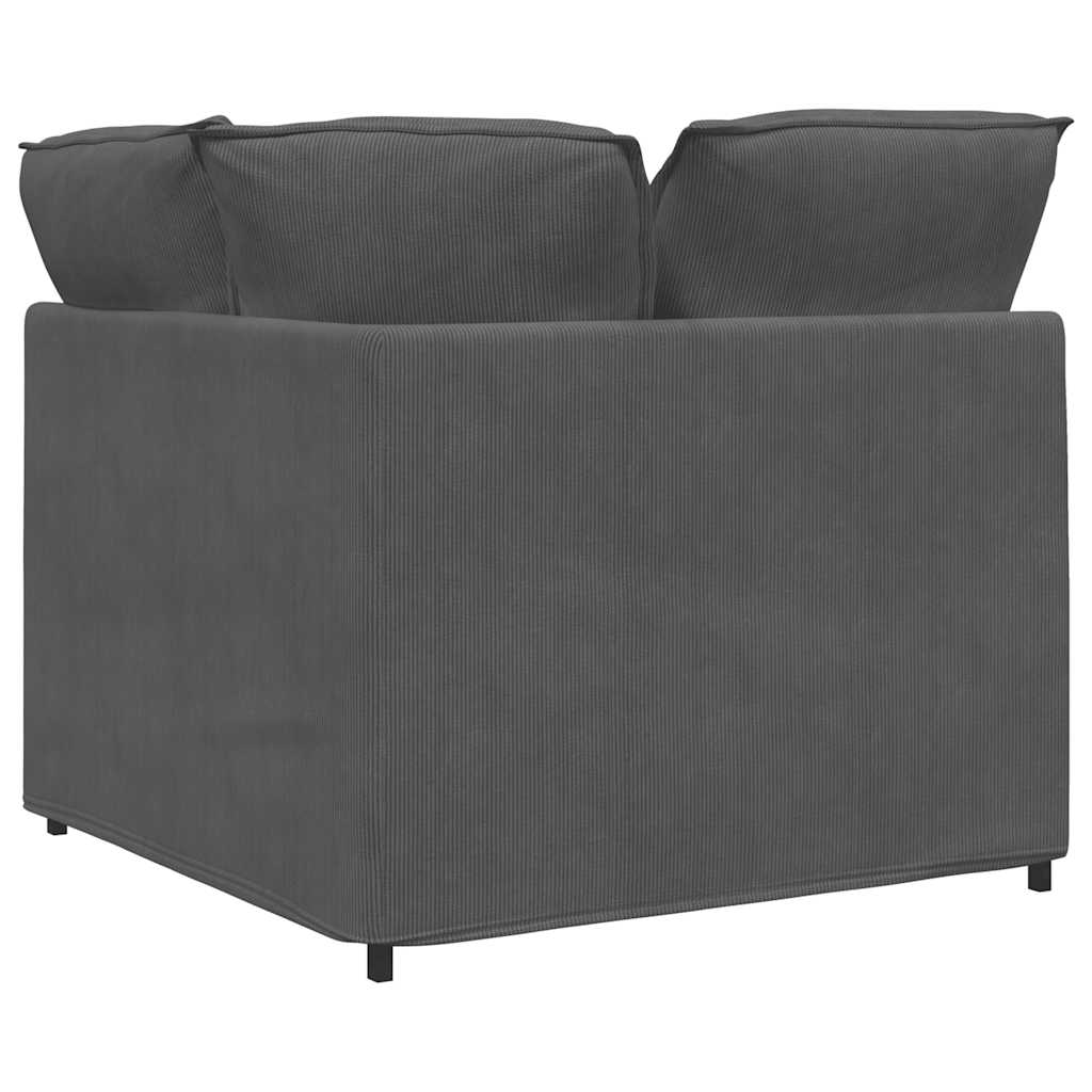 Modulares Sofa Eckmodul mit Kissen Dunkelgrau 100 cm