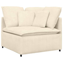 Modulares Sofa Eckmodul mit Kissen Creme 100 cm
