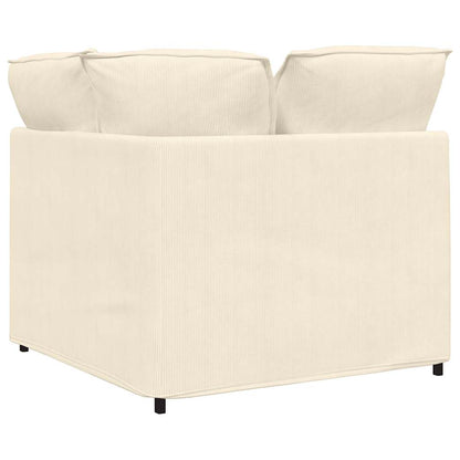 Modulares Sofa Eckmodul mit Kissen Creme 100 cm