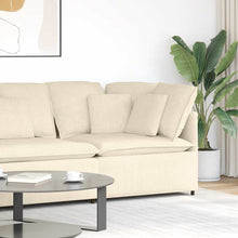 Modulares Sofa Eckmodul mit Kissen Creme 100 cm