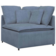 Modulares Sofa Eckmodul mit Kissen Blau 100 cm