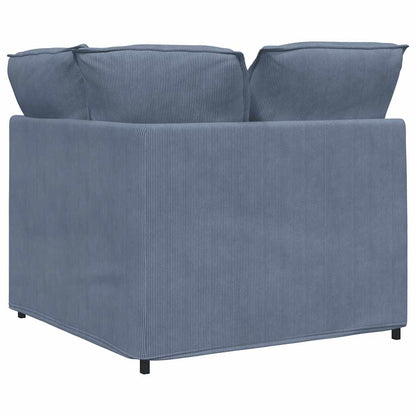 Modulares Sofa Eckmodul mit Kissen Blau 100 cm