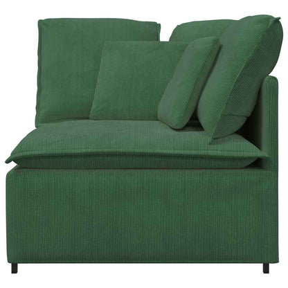 Modulares Sofa Eckmodul mit Kissen Dunkelgrün 100 cm